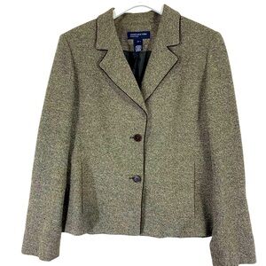 Jones New York brown  Tan Tweed Blazer size 10